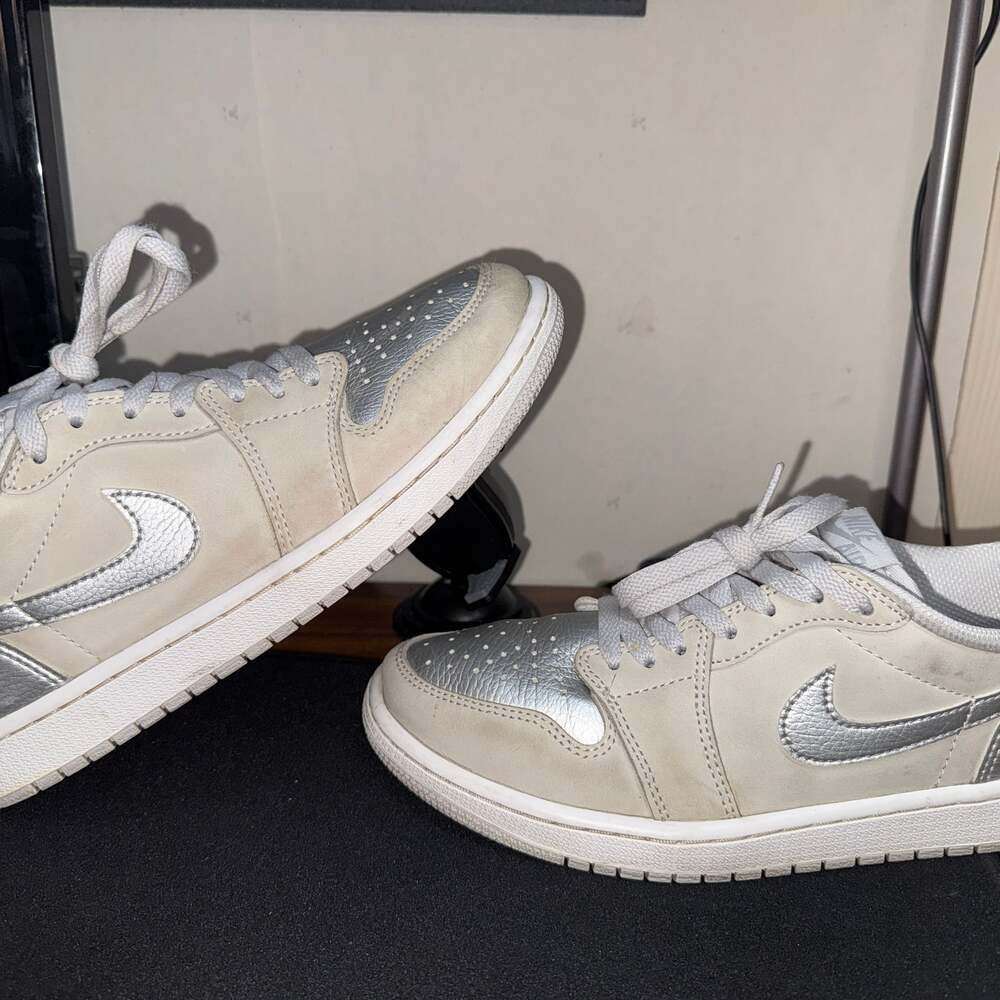 Nike Jordan 1 Retro Low OG Metallic Silver Cool Grey CZ0790-002 Men's multi size